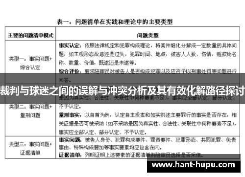 裁判与球迷之间的误解与冲突分析及其有效化解路径探讨